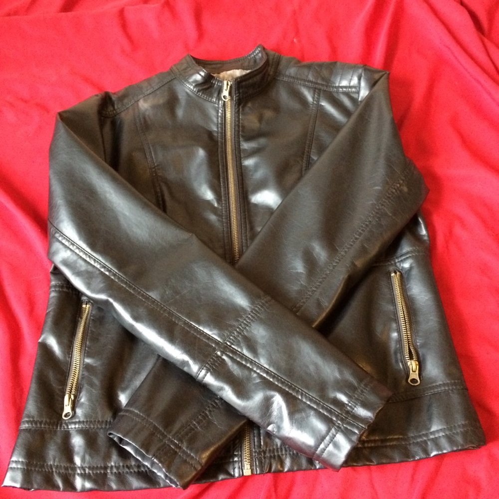Faux leather jacket